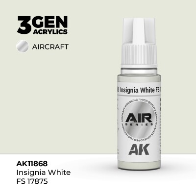 Акрилова фарба Insignia White / Біла Інсигнія (FS17875) AIR АК-interactive AK11868 детальное изображение AIR Series AK 3rd Generation