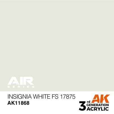 Акриловая краска Insignia White / Белая-Инсигния (FS17875) AIR АК-интерактив AK11868 детальное изображение AIR Series AK 3rd Generation