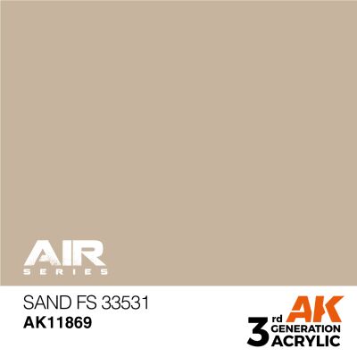 Акриловая краска Sand / Песок (FS33531) AIR АК-интерактив AK11869 детальное изображение AIR Series AK 3rd Generation