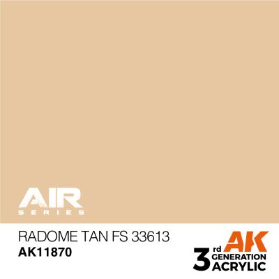 Acrylic paint Radome Tan (FS33613) AIR AK-interactive AK11870 детальное изображение AIR Series AK 3rd Generation