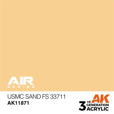 Acrylic paint USMC Sand (FS33711) AIR AK-interactive AK11871 детальное изображение AIR Series AK 3rd Generation