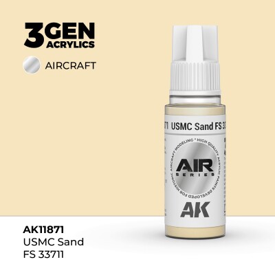 Акрилова фарба USMC Sand / USMC Пісок (FS33711) AIR АК-interactive AK11871 детальное изображение AIR Series AK 3rd Generation