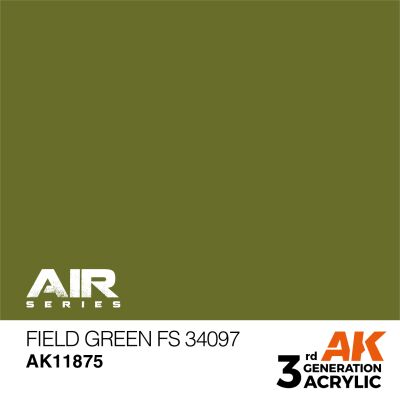 Акриловая краска Field Green / Зеленый-полевой (FS34097) AIR АК-интерактив AK11875 детальное изображение AIR Series AK 3rd Generation