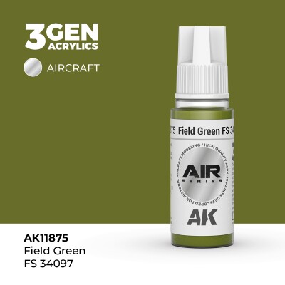 Акриловая краска Field Green / Зеленый-полевой (FS34097) AIR АК-интерактив AK11875 детальное изображение AIR Series AK 3rd Generation