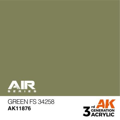 Акриловая краска Green / Зеленый (FS34258) AIR АК-интерактив AK11876 детальное изображение AIR Series AK 3rd Generation