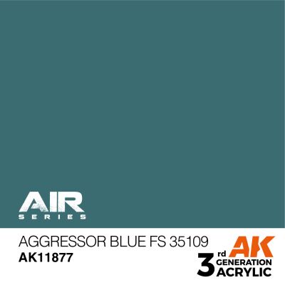 Акриловая краска Aggressor Blue / Синий AIR (FS35109) АК-интерактив AK11877 детальное изображение AIR Series AK 3rd Generation