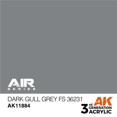 Акриловая краска Dark Gull Grey / Темно-серый (FS36231) AIR АК-интерактив AK11884 детальное изображение AIR Series AK 3rd Generation