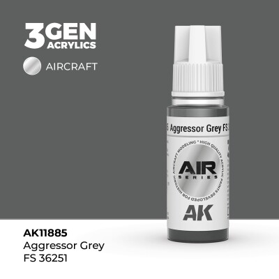 Акрилова фарба Aggressor Grey / Сірий (FS36251) AIR АК-interactive AK11885 детальное изображение AIR Series AK 3rd Generation
