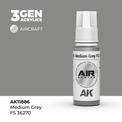 Акрилова фарба Medium Grey / Помірно-сірий (FS36270) AIR АК-interactive AK11886 детальное изображение AIR Series AK 3rd Generation
