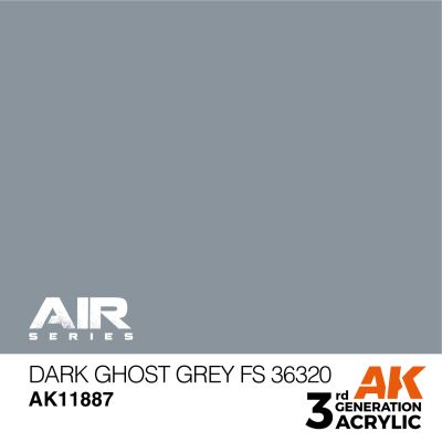 Acrylic paint Dark Ghost Gray (FS36320) AIR AK-interactive AK11887 детальное изображение AIR Series AK 3rd Generation