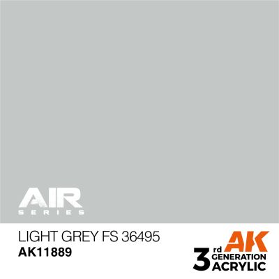 Акрилова фарба Light Grey / Світло-сірий (FS36495) AIR АК-interactive AK11889 детальное изображение AIR Series AK 3rd Generation