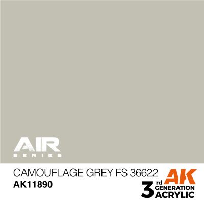 Акрилова фарба Camouflage Grey / Сірий камуфляж (FS36622) AIR АК-interactive AK11890 детальное изображение AIR Series AK 3rd Generation