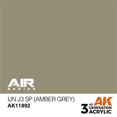 Acrylic paint IJN J3 SP (Amber Grey) AIR AK-interactive AK11892 детальное изображение AIR Series AK 3rd Generation