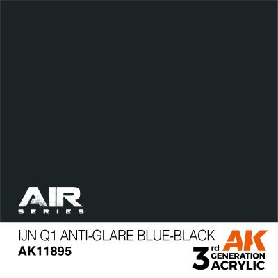 Акрилова фарба IJN Q1 Anti-Glare Blue-Black / Антибліковий Синьо-Чорний AIR АК-interactive AK11895 детальное изображение AIR Series AK 3rd Generation