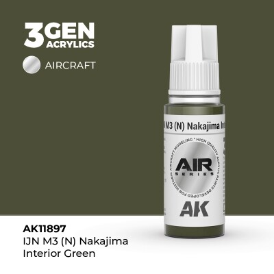 Acrylic paint IJN M3 (N) Nakajima Interior Green AIR AK-interactive AK11897 детальное изображение AIR Series AK 3rd Generation