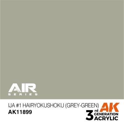 Acrylic paint IJA #1 Hairyokushoku (Grey-green) AIR AK-interactive AK11899 детальное изображение AIR Series AK 3rd Generation