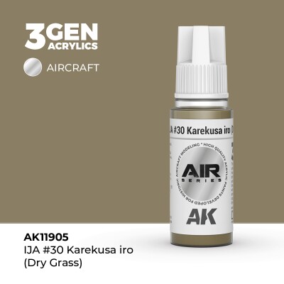 Акриловая краска IJA #30 Karekusa iro (Dry Grass) / Сухая трава AIR АК-интерактив AK11905 детальное изображение AIR Series AK 3rd Generation