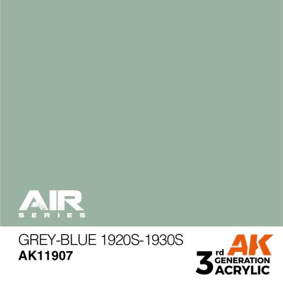 Акриловая краска Grey-Blue 1920-1930 / Серо-голубой 1920-1930 AIR АК-интерактив AK11907 детальное изображение AIR Series AK 3rd Generation