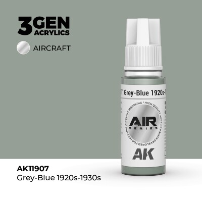 Акриловая краска Grey-Blue 1920-1930 / Серо-голубой 1920-1930 AIR АК-интерактив AK11907 детальное изображение AIR Series AK 3rd Generation