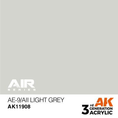 Акриловая краска AE-9/AII Light Grey / Светло-серый AIR АК-интерактив AK11908 детальное изображение AIR Series AK 3rd Generation