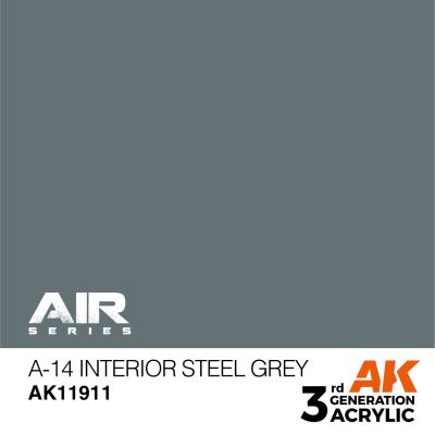 Acrylic paint A-14 Interior Steel Gray AIR AK-interactive AK11911 детальное изображение AIR Series AK 3rd Generation