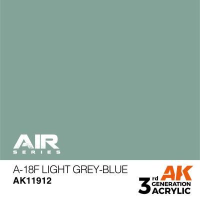 Акрилова фарба A-18f Light Grey-Blue / Світло-сірий блакитний AIR АК-interactive AK11912 детальное изображение AIR Series AK 3rd Generation