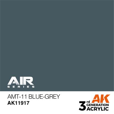 Акриловая краска AMT-11 Blue-Grey / Серо-синий AIR АК-интерактив AK11917 детальное изображение AIR Series AK 3rd Generation