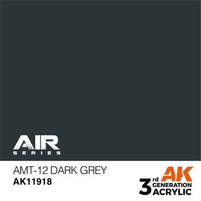 Акрилова фарба AMT-12 Dark Grey / Темно-сірий AIR АК-interactive AK11918 детальное изображение AIR Series AK 3rd Generation