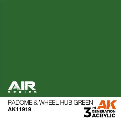 Акрилова фарба Radome &amp; Wheel Hub Green / Зелений AIR АК-interactive AK11919 детальное изображение AIR Series AK 3rd Generation