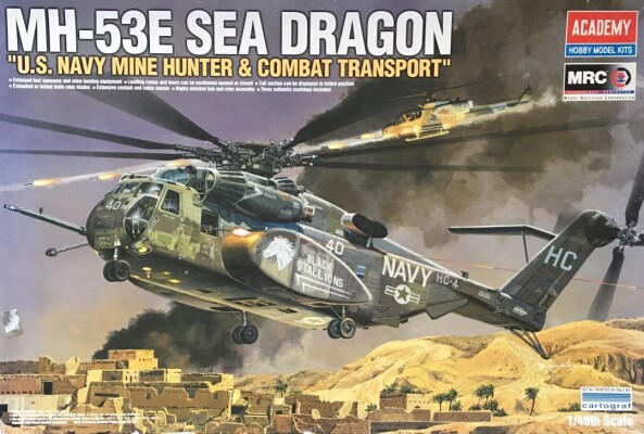 Сборная модель 1/48 вертолёт MH53E Морской Дракон  Академия 12703 детальное изображение Вертолеты 1/48 Вертолеты