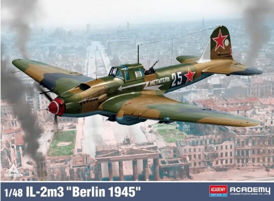 Збірна  модель 1/48 літак ІЛ-2m3 &quot;Берлін 1945&quot; Academy 12357 детальное изображение Самолеты 1/48 Самолеты