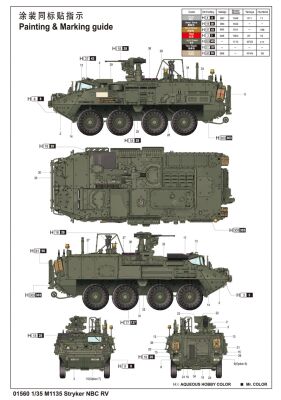 Збірна модель  броньованої машини M1135 Stryker NBC RV детальное изображение Бронетехника 1/35 Бронетехника