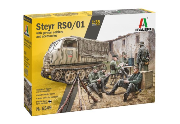 Збірна модель 1/35 Steyr RSO/01 з німецькими солдатами Italeri 6549 детальное изображение Автомобили 1/35 Автомобили