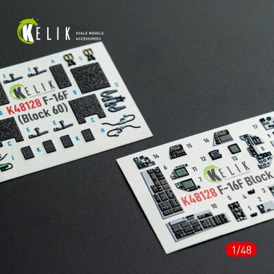 Lockheed Martin F-16 F Block 60 3D декаль інтер'єр для комплекту Hasegawa 1/48 KELIK K48128 детальное изображение 3D Декали Афтермаркет