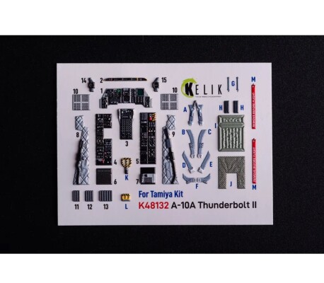 A-10 A Thunderbolt II 3D декаль інтер'єр для комплекту Tamiya 1/48 KELIK K48132 детальное изображение 3D Декали Афтермаркет