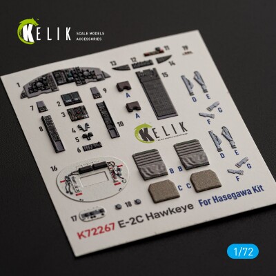 E-2 C Hawkeye декаль інтер'єр для комплекту Hasegawa 1/72 KELIK K72267 детальное изображение 3D Декали Афтермаркет