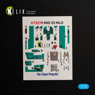 MiG-23MLD декаль інтер'єр для комплекту ClearProp 1/72 KELIK K72270 детальное изображение 3D Декали Афтермаркет