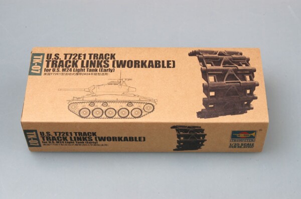 Track set 1/35 for American light tank M24 (early version) USA T72E1 Trumpeter 02037 детальное изображение Траки Афтермаркет