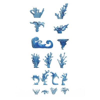 Набір 1/35 Ефект води - Елементи основи (3D-друк / 17 шт.) AK-Interactive AKBIT0033 детальное изображение Наборы деталировки Диорамы