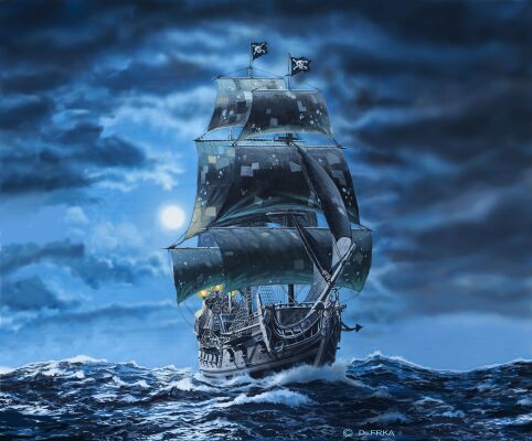 Чёрная жемчужина, корабль Джека Воробья детальное изображение Парусники Флот