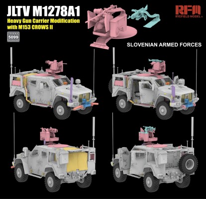 Збірна модель 1/35 Бронеавтомобіль JLTV M1278A1 з M153 CROWS II (2в1) Rye Field Model RM-5099 детальное изображение Автомобили 1/35 Автомобили