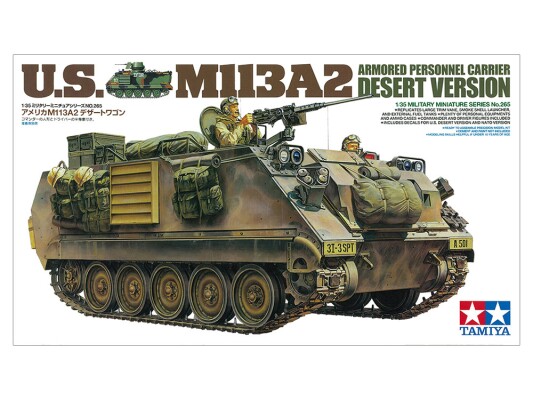 Сборная модель 1/35 американский бронетранспортёр M113A2 Desert Ver. Тамия 35265 детальное изображение Бронетехника 1/35 Бронетехника