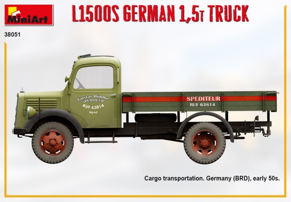 Збірна модель 1/35 L1500S Німецька вантажівка 1,5т MiniArt 38051 детальное изображение Автомобили 1/35 Автомобили