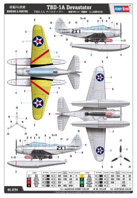 Збірна модель 1/48 Американський бомбардувальник TBD-1A Devastator HobbyBoss 81784 детальное изображение Самолеты 1/48 Самолеты