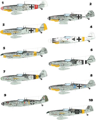 Сборная модель 1/72 Самолет Мессершмитт Bf-109g GUSTAV LIMITED DUAL COMBO часть 2 Эдуард 2145 детальное изображение Самолеты 1/72 Самолеты