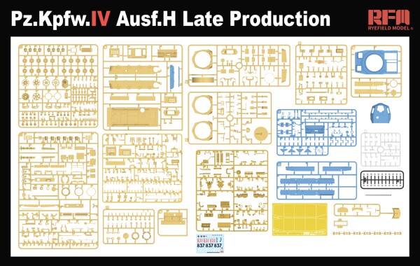 Збірна модель 1/35 Танк Pz.Kpfw.IV Ausf.H пізнього виробництва RFM RM-5127 детальное изображение Бронетехника 1/35 Бронетехника
