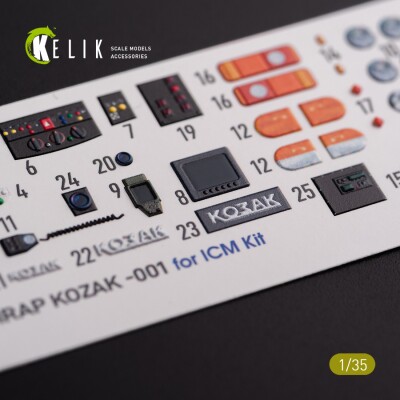 Kozak-001 Ukrainian MRAP 3D interior decal for ICM kit 1/35 KELIK K35022 детальное изображение 3D Декали Афтермаркет