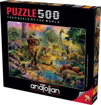 Puzzle Landscape Of Dinosaurs 500pcs детальное изображение 500 элементов Пазлы