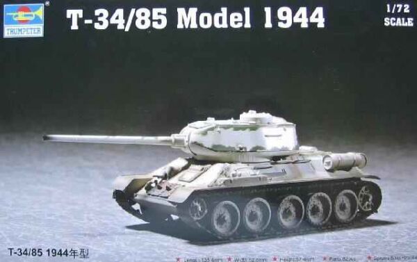 Сборная модель 1/72 советский танк Т-34/85 мод.1944 Трумпетер 07209 детальное изображение Бронетехника 1/72 Бронетехника