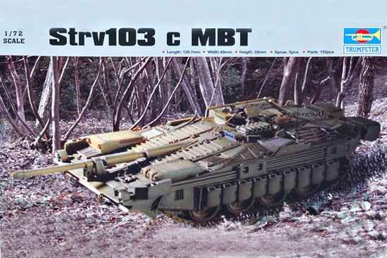 Збірна модель 1/72 Шведський танк Strv103c Trumpeter 07220 детальное изображение Бронетехника 1/72 Бронетехника